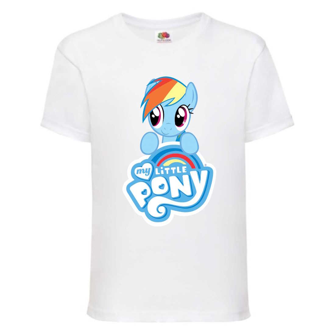 Футболка дитяча Мій маленький поні My little pony (MLP - 9) біла, розмір 104-116-128-140-152-164