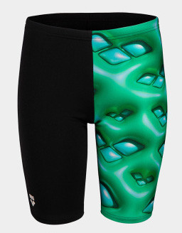 Плавки-боксери для хлопців Arena FOAM SWIM JAMMER чорний, зелений, бірюзовий Діт 152 см, фото 1