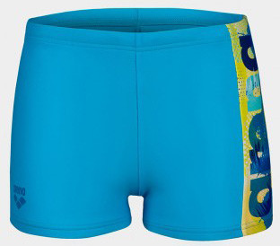Плавки-боксери для хлопців Arena LIGHT TRICKS SWIM SHORT блакитний, салатовий, синій Діт 116  см, фото 1