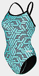 Купальник закритий для жінок Arena ESCAPE SWIMSUIT CHALLENGE BACK бірюзовий, чорний Жін 44, фото 2