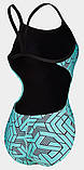 Купальник закритий для жінок Arena ESCAPE SWIMSUIT CHALLENGE BACK бірюзовий, чорний Жін 44, фото 3