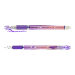 Ручка гелева "Пиши-стирай" GLOSS 0.5мм, перлинний корпус з резиновим грипом, синій, фото 3