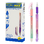 Ручка гелева "Пиши-стирай" GLOSS 0.5мм, перлинний корпус з резиновим грипом, синій, фото 2