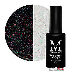 Декоративний топ для гель-лаку Mia-M Professional Top Shine №1 з різнобарвними пластівцями Юкі, 9 мл