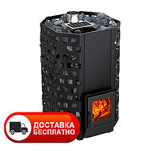 Піч для лазні Гейзер ПКС-01,02,04 (16,22,30 м³) без виносної топки дверка зі склом 200х200 мм