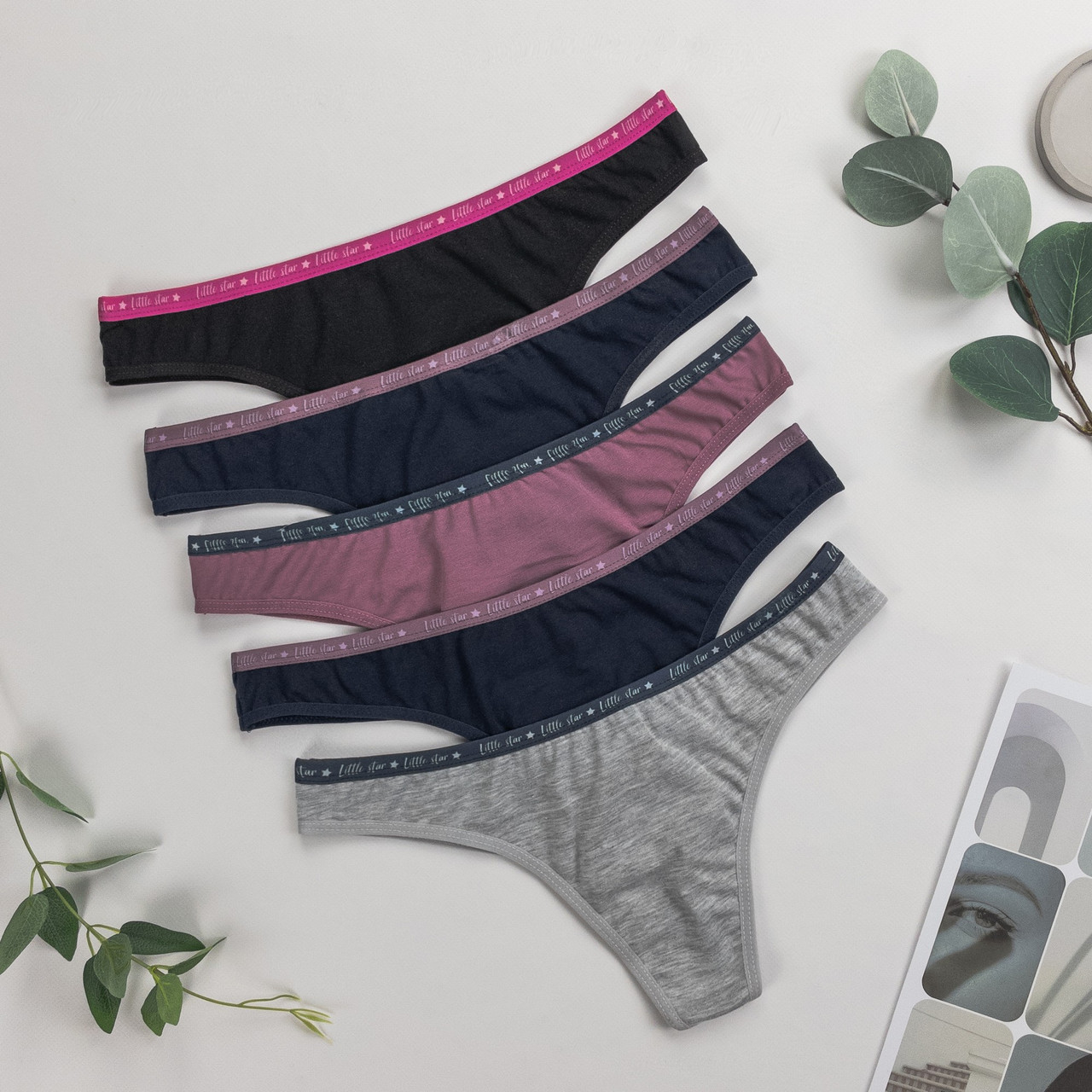 Труси жіночі стринги Nicoletta Туреччина M, L, XL | 5 шт., фото 1