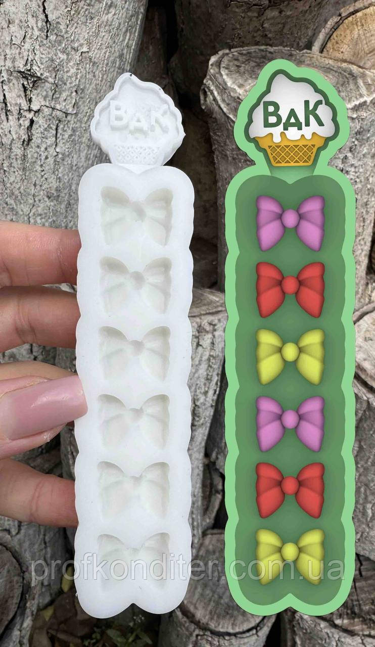 ЕКСКЛЮЗИВ! Силіконовий молд для шоколаду, зефіру, мастики та ін  "Бантики №5", фото 1