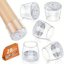 Захисні силіконові накладки прозорі для ніжок 30 мм