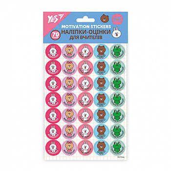 Наліпки-оцінки Yes Line Friends (955395)