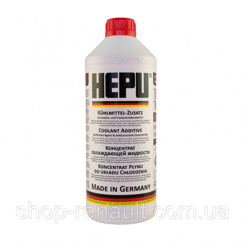 Антифриз HEPU G12 зелений концентрат 1.5 л
