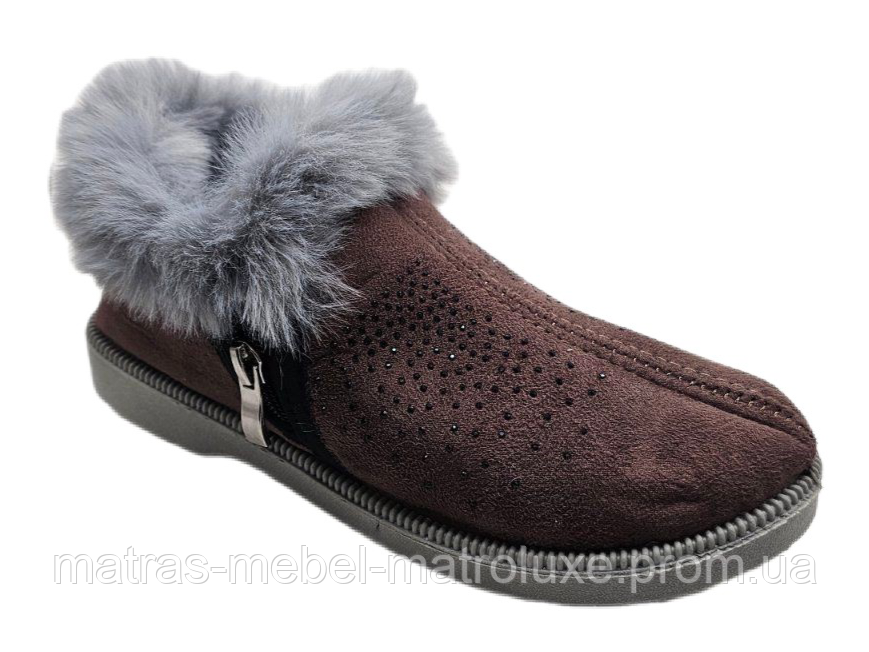 Тапочки теплі Прогресс РТ-1 коричневі (6 пар 37-41)