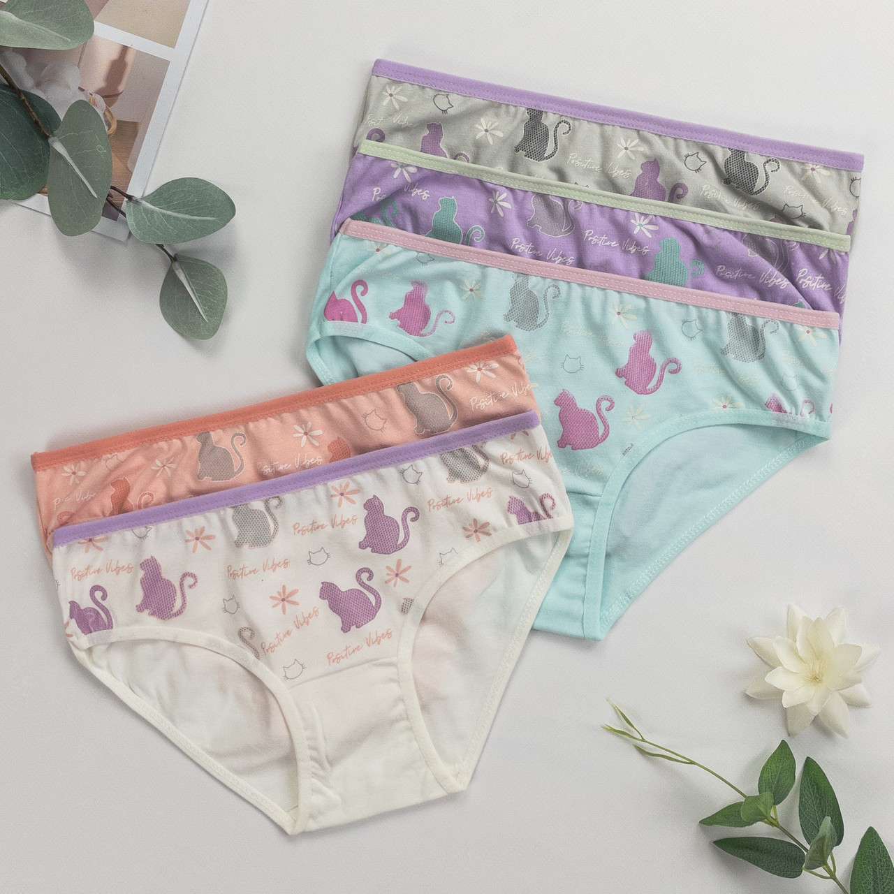 Труси дитячі сліпи для дівчинки Nicoletta (вік: 8-9, 10-11, 12-13 років) | 5 шт.