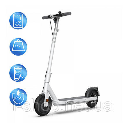 Електросамокат OKAI ES10-NEON Lite White 9", 300(600)W, 7.8Ah, 30km, 25km\h, 20%, NFC, App, 15kg, фото 1