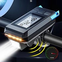 Велофара з комп'ютером і сигналом MT-088-T6, 450Lum, 18650 (2200mAh), кнопка, Освітлення для велосипеда, фото 3