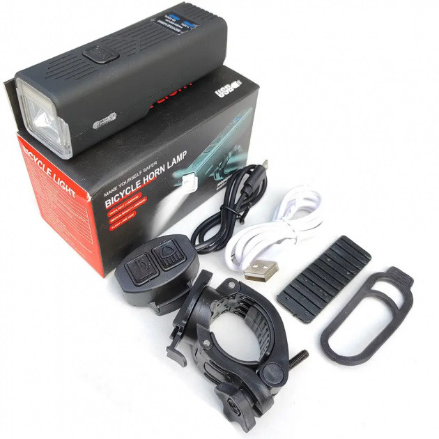 Велофара з сигналом Waterproof MT-007-T6 450Lum 18650 з виносною кнопкою, Довговічний велосипедний ліхтар