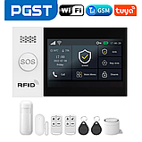 Розумна охоронна система 4G/Wi-Fi PGST Tuya PG-107. Датчик руху, датчик відкривання дверей, гучна сирена, фото 7