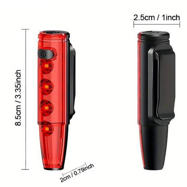 Велофонар LEADBIKE LD77-LS-4 LED з лазерною розміткою, Ліхтар акумуляторний світлодіодний велосипедний