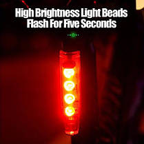 Велофонар LEADBIKE LD77-LS-4 LED з лазерною розміткою, Ліхтар акумуляторний світлодіодний велосипедний, фото 5