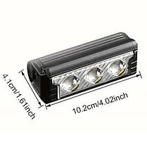 Велофара потужна FY-339B-3LED (white+yellow), Велосипедний ліхтар із фіксацією на кермо, для велосипедистів, фото 5