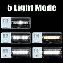 Велофара потужна FY-339B-5LED (white+yellow), Світлові сигнали для велосипеда, Фара led для велосипеда, фото 4