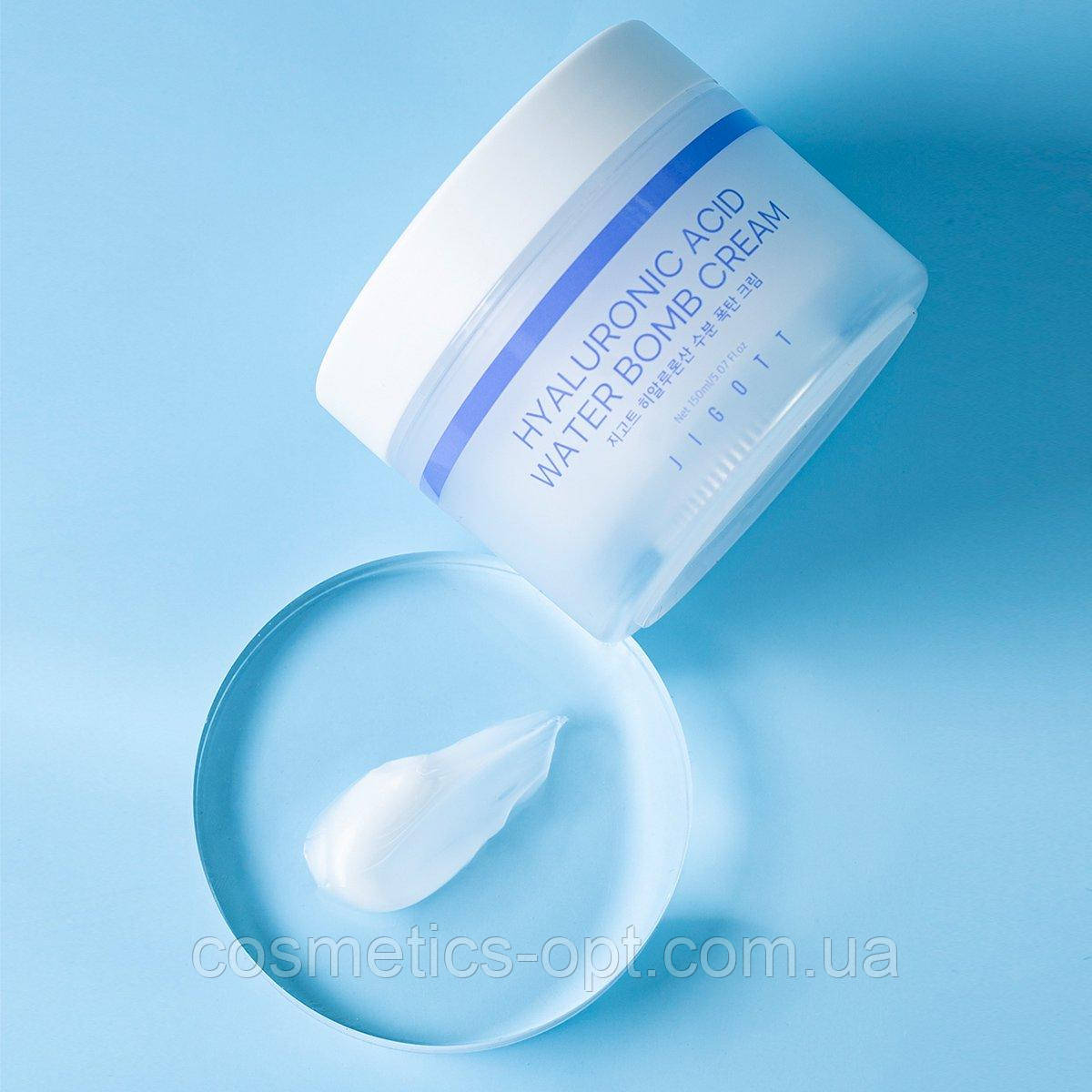 Зволожуючий крем для обличчя з гіалуроновою кислотою Jigott Hyaluronic Acid Water Bomb Cream, 150 ml