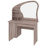 Трюмо фігурне з ящиком та полицями 3 Горіх (100х45х137) Пєхотін, фото 6