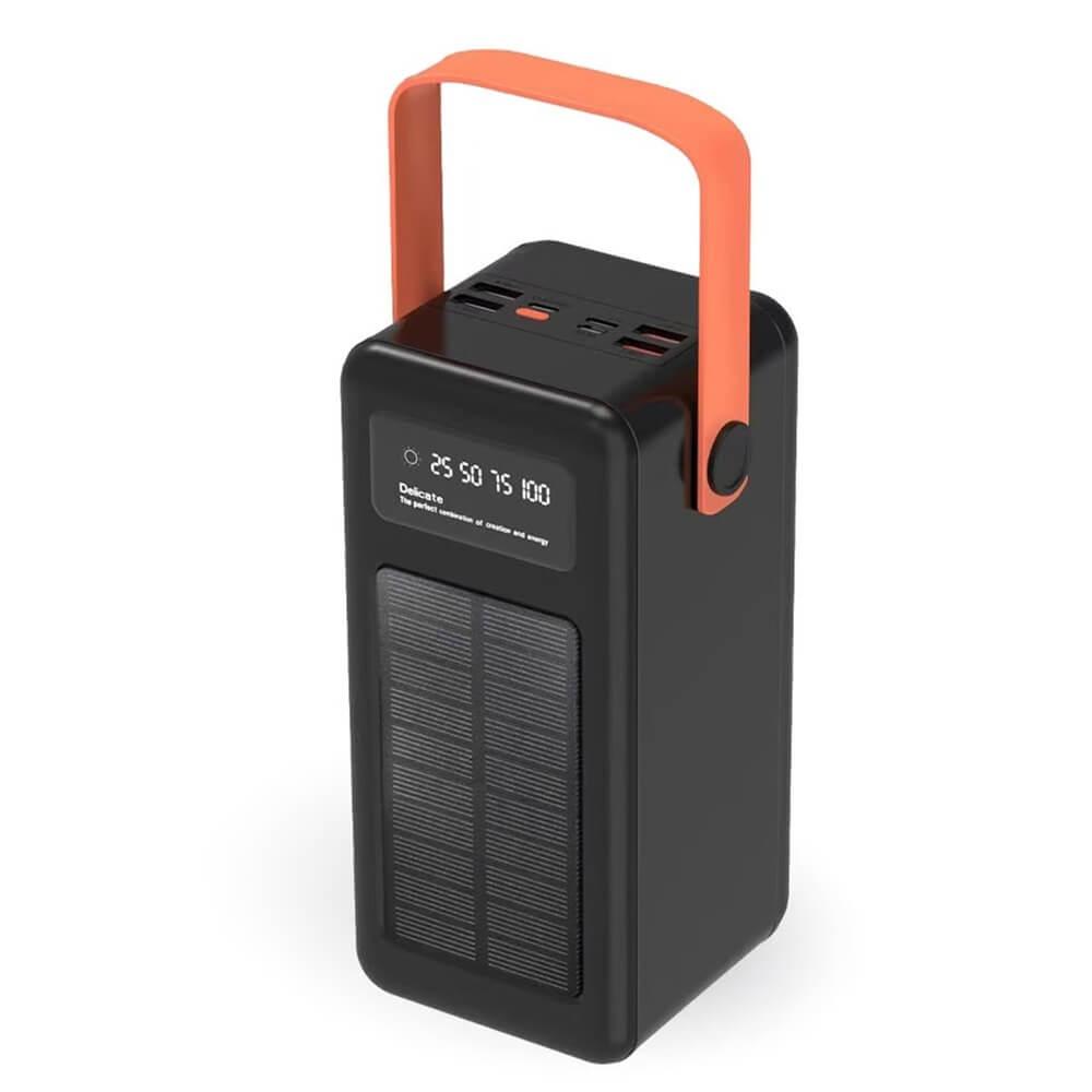 Повербанк ACL PW53 80000mAh із сонячною панеллю та ліхтариком потужна зарядна станція для гаджетів у подорожах