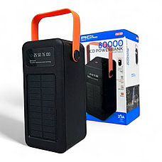 Повербанк ACL PW53 80000mAh із сонячною панеллю та ліхтариком потужна зарядна станція для гаджетів у подорожах, фото 3