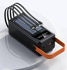 Повербанк ACL PW53 80000mAh із сонячною панеллю та ліхтариком потужна зарядна станція для гаджетів у подорожах, фото 5