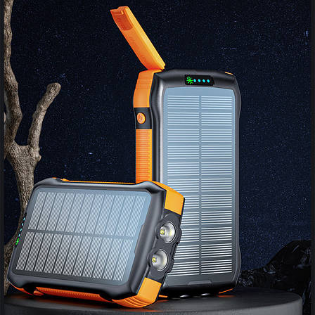 Повербанк Promate SolarTank-20PDQi 20000mAh сонячна панель та ліхтарик, фото 1