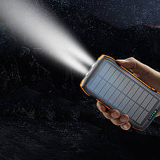 Повербанк Promate SolarTank-20PDQi 20000mAh сонячна панель та ліхтарик, фото 4