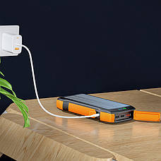Повербанк Promate SolarTank-20PDQi 20000mAh сонячна панель та ліхтарик, фото 5