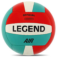 М'яч волейбольний LEGEND AIR VL-8446 №5 PU зелений-червоний
