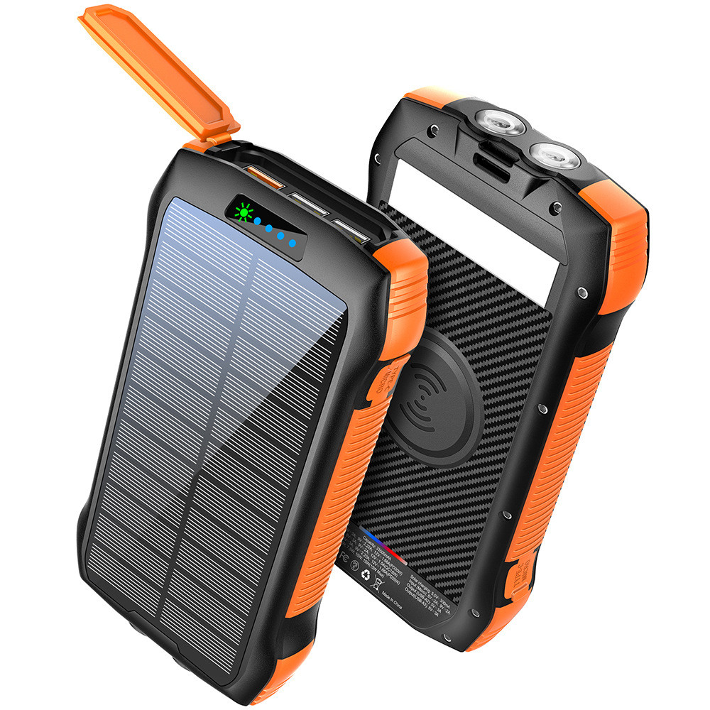 Повербанк Promate SolarTank-20PDQi 20000mAh сонячна панель та ліхтарик