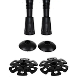 Трекінгові палиці Trizand Комплект 2 шт + аксесуари Чорні 110-130 см (24396), фото 7