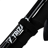 Трекінгові палиці Trizand Комплект 2 шт + аксесуари Чорні 110-130 см (24396), фото 9