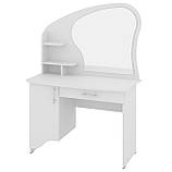 Трюмо фігурне з ящиком та полицями 3 Горіх (100х45х137) Пєхотін, фото 3