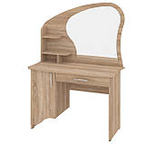 Трюмо фігурне з ящиком та полицями 3 Горіх (100х45х137) Пєхотін, фото 8