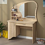 Трюмо фігурне з ящиком та полицями 3 Горіх (100х45х137) Пєхотін, фото 9