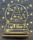 Нічник подарунковий новорічний світильник Let it snow 18*14 см нічник з новим роком, фото 5