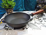 Сковорода чавунна (сотейник) з дерев'яною ручкою, d=200 мм, h=54 мм, фото 4