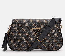 Жіноча сумка Guess CORDELIA FLAP SHOULDER BAG коричнева. (0323)