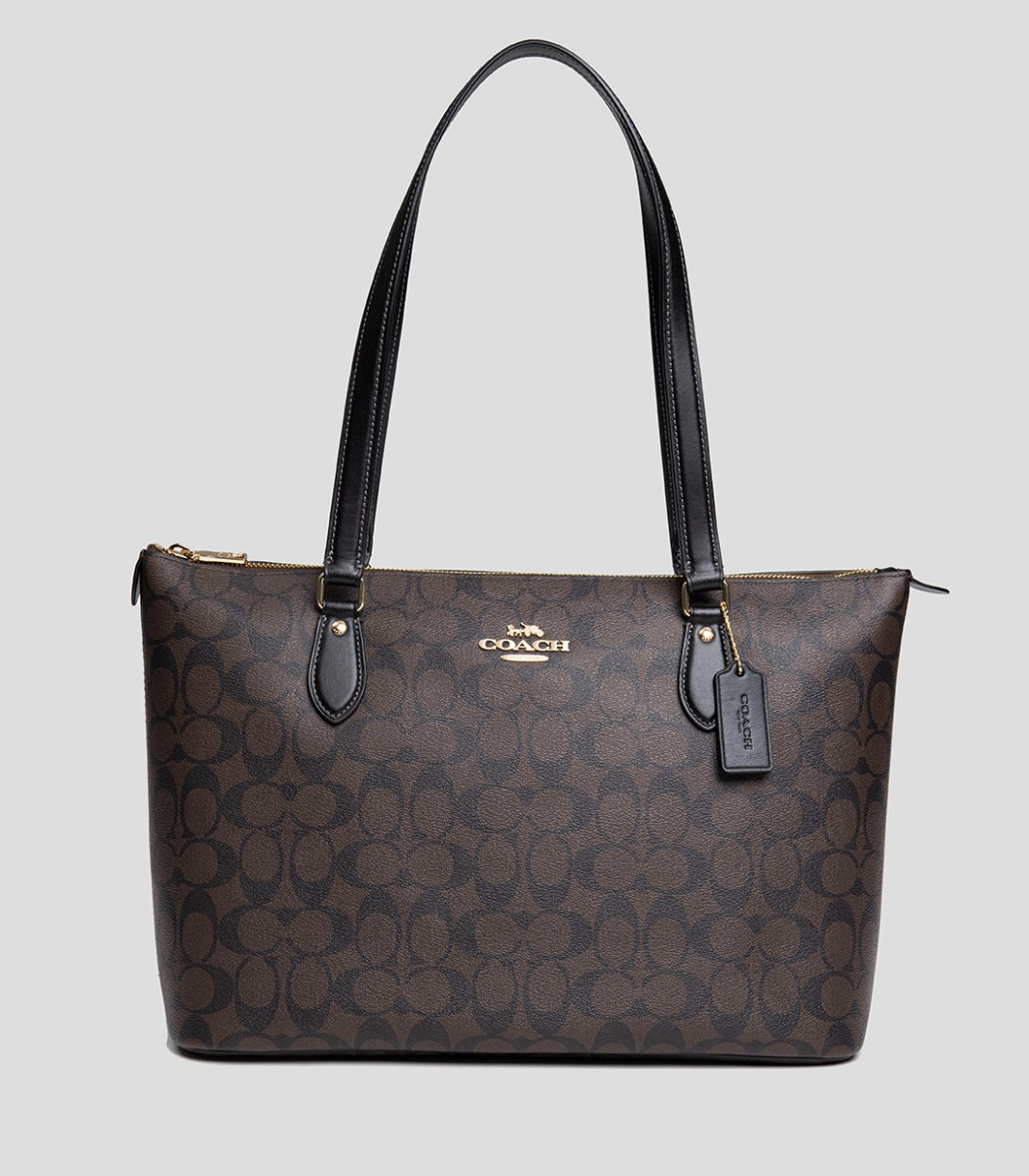 Жіноча шкіряна сумка Coach City Tote коричневий. (319)