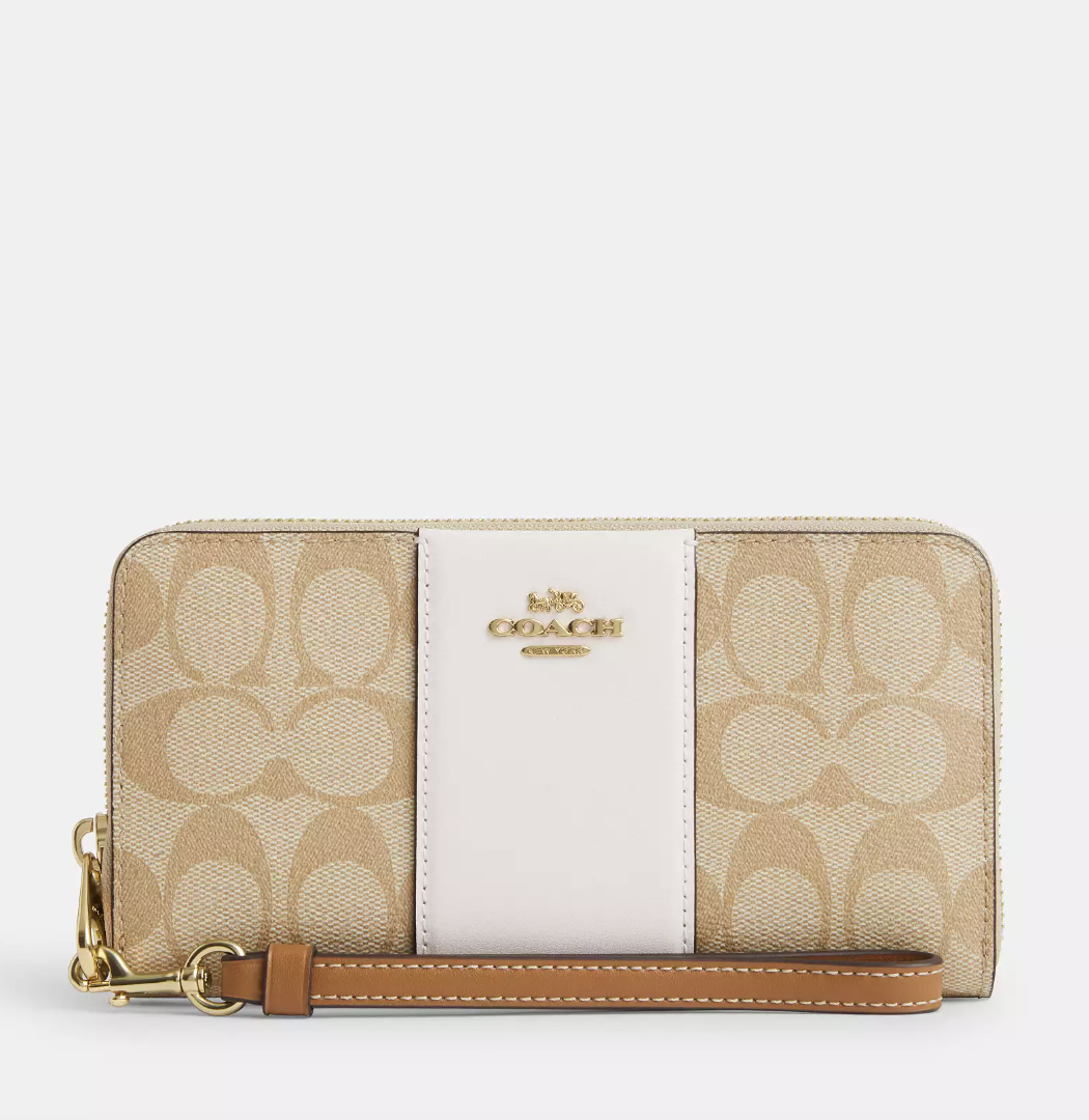 Гаманець Coach Long Zip Wallet In Signature Canvas. (371)