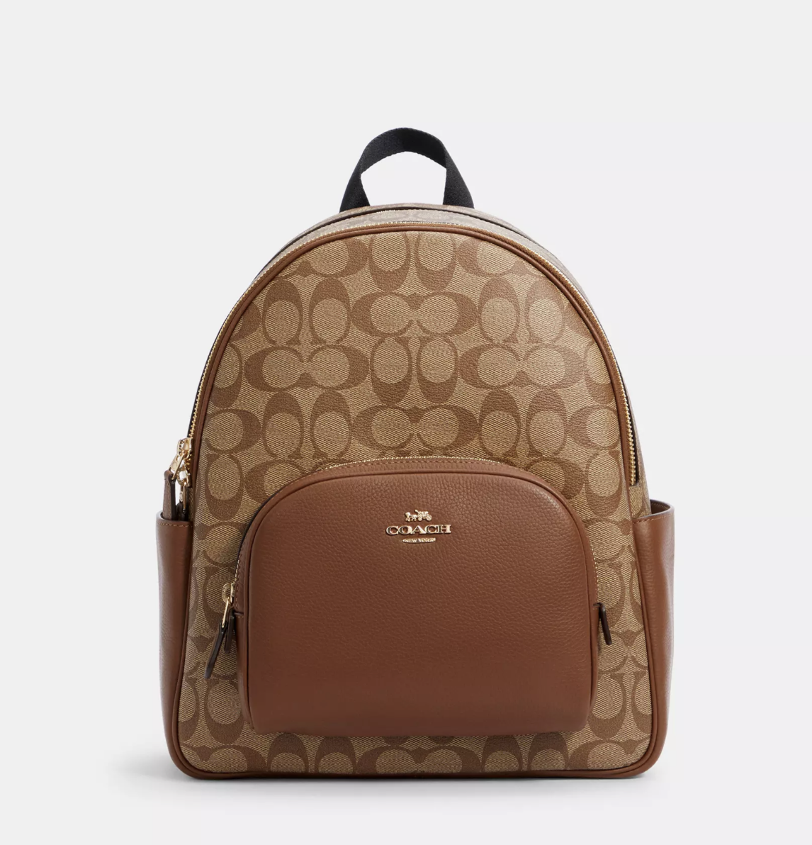 Рюкзак жіночий Coach Court Backpack In Signature Canvas коричневий. (375), фото 1