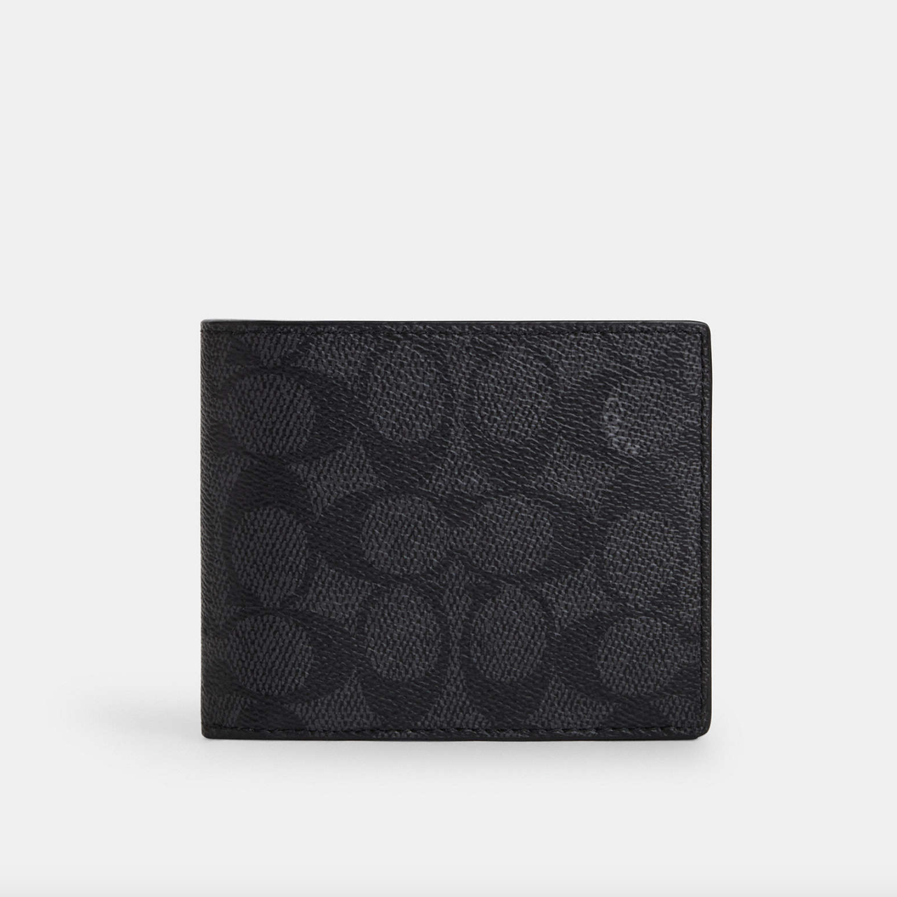 Гаманець чоловічий шкіряний Coach Signature Canvas Чорний. (0487), фото 1