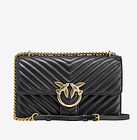 Жіноча Сумка Pinko Love One Classic Чорна Натуральна Шкіра. (0323)