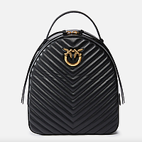 Рюкзак жіночий шкіряний Pinko Love Чорний. (0344)