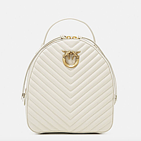 Рюкзак жіночий шкіряний Pinko Love Backpack Білий. (0345)