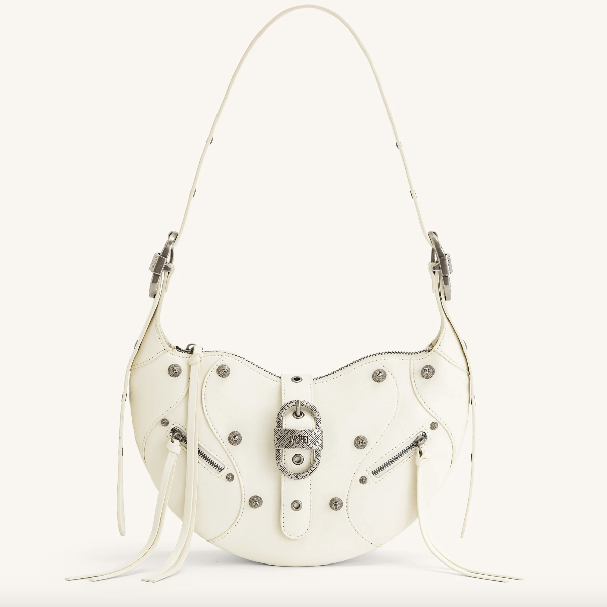 Жіноча сумка JW PEI Tessa Crushed Shoulder Bag White. (0137)